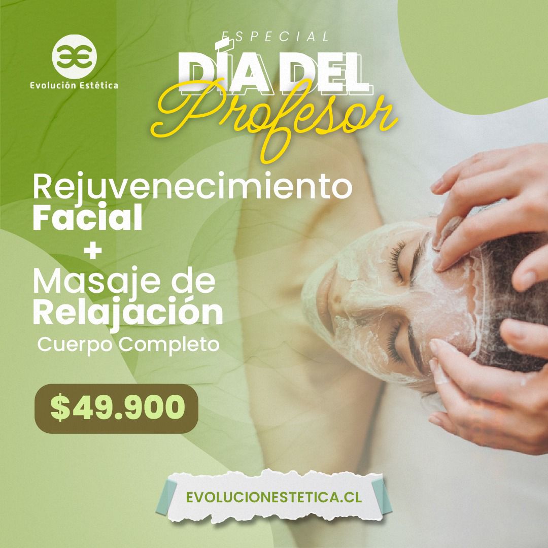 Masaje de Relajación  + Rejuvenecimiento Facial