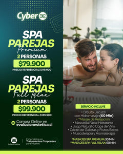 Circuito Jacuzzi Spa Parejas Premium ó Full Relax Promo cyber