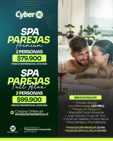 Circuito Jacuzzi Spa Parejas Premium ó Full Relax Promo cyber
