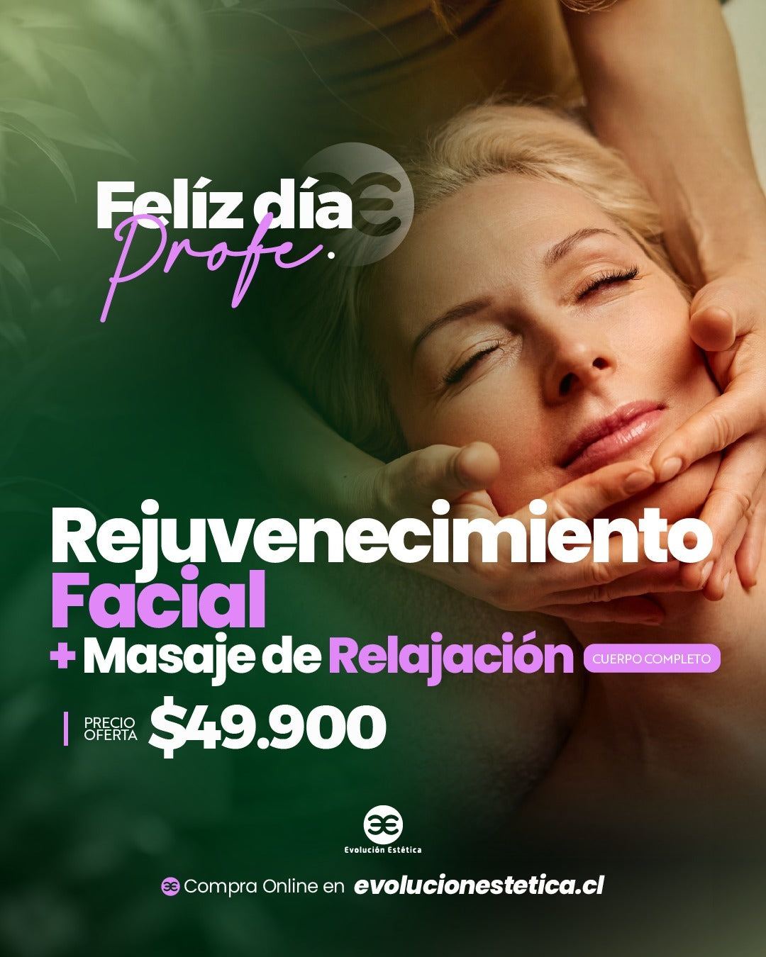 Rejuvenecimiento Facial + Masaje de Relajación Cuerpo Completo